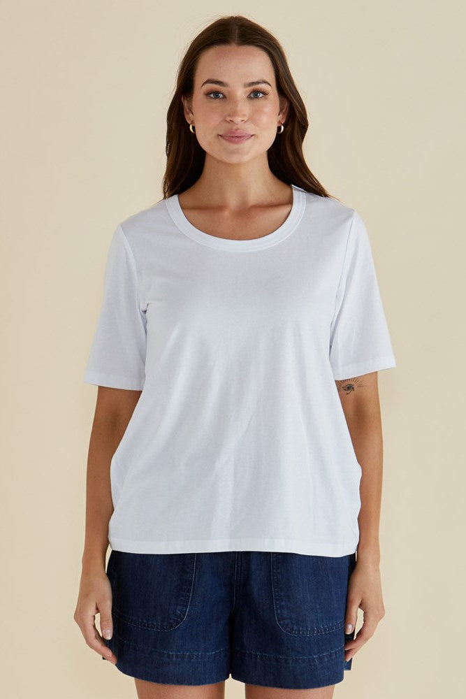 Riley Tee - White | Betty Basics | Everyday Women's Clothing
