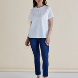 Arabella Lace Tee - White