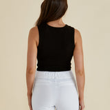 Francis Rib Tank - Black