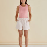 Francis Rib Tank - Peach
