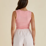 Francis Rib Tank - Peach