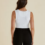 Francis Rib Tank - White