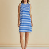 Tia Tank Dress - Royal Blue Stripe