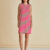 Tia Tank  Dress - Red Stripe