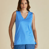 Trinity V-Neck Tank - Powder Blue