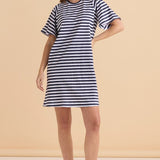 Darcy Dress - Navy Stripe