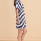 Darcy Dress - Navy Stripe
