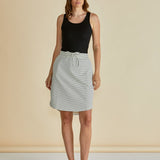 Retreat Skirt - White/Black Stripe
