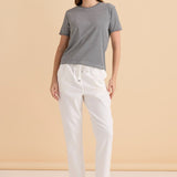 Cotton Slim Fit Tee - Black Stripe