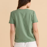 Cotton Slim Fit Tee - Green