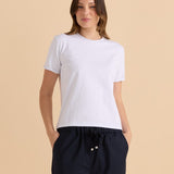 Cotton Slim Fit Tee - White
