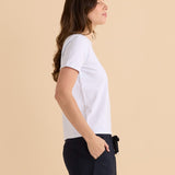 Cotton Slim Fit Tee - White