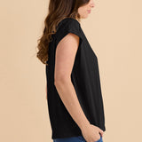 Beth Boatneck Tee - Black
