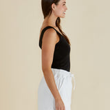 Emma Scoop Tank - Black