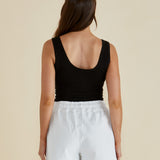 Emma Scoop Tank - Black