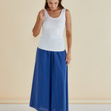 Emma Scoop Tank - White