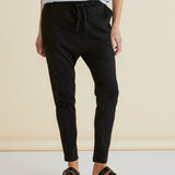 Jade Drop-Crotch Pants - Black