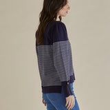 Colette Sweater - Dark Blue & Cream Stripe