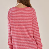 Natasha Knit Top - Blush Stripe