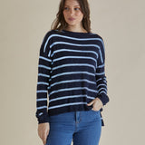 Natasha Knit Top - Blue Stripe