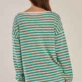 Natasha Knit Top - Lime Stripe