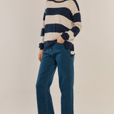 Natasha Knit Top - Ocean Stripe