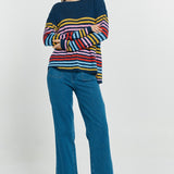Natasha Knit Top - Rainbow Stripe