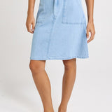 Aida Denim Skirt - Medium Wash | Betty Basics