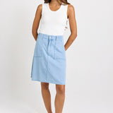 Aida Denim Skirt - Medium Wash | Betty Basics