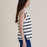 Nicollete Knit Vest - Black Stripe