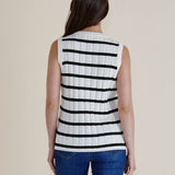Nicollete Knit Vest - Black Stripe