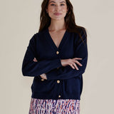 Leon Knit Cardigan - Navy