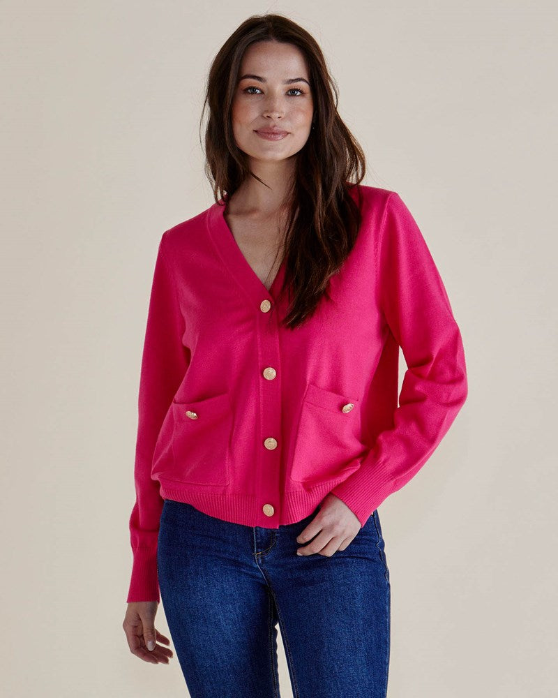 Leon Knit Cardigan - Pink