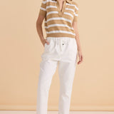 Salford Knit Polo - Beige/White