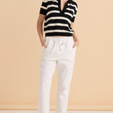 Salford Knit Polo - Cream/Black