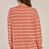 Bradford Knit Top - Coral/Pink Stripe