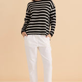 Bradford Knit Top - Cream/Black