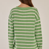 Bradford Knit Top - Green/Cream Stripe
