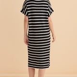 Bradford Knit Polo Dress - Cream/Black