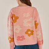 Leonie Knit Sweater - Jacquard Flowers