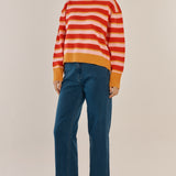 Leonie Knit Sweater - Red/Pink Stripe