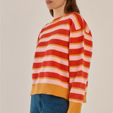 Leonie Knit Sweater - Red/Pink Stripe