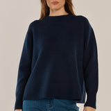 Camryn Knit Sweater - Navy