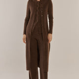 Nash Knit Long Cardigan - Espresso