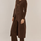 Nash Knit Long Cardigan - Espresso