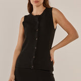 Shona Knit Vest - Black