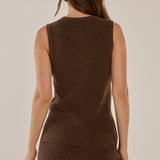 Shona Knit Vest - Espresso