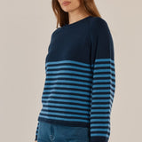 Carrie Knit Jumper - Blue Stripe