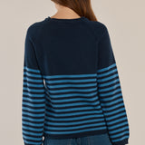 Carrie Knit Jumper - Blue Stripe