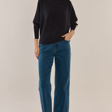 Boatneck Knit Jumper - Navy